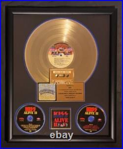 KISS Alive II LP Cassette 2 CD Gold Non RIAA Record Award To KISS KISS Alive II LP Cassette 2 CD Gold Non RIAA Record Award To KISS