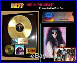 KISS Authentic RIAA GOLD RECORD AWARD HOT IN THE SHADE ERIC CARR LAST TOUR