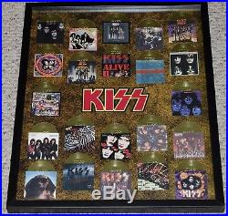KISS Band 1974 to 1996 Mini Gold Album LP Record Award Poster Display OFFICIAL