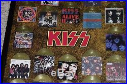 KISS Band 1974 to 1996 Mini Gold Album LP Record Award Poster Display OFFICIAL
