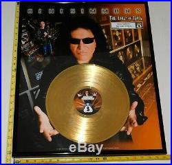 KISS Band GENE SIMMONS Lord Of Rock 24kt Gold Record Award Plaque with CoA 2008
