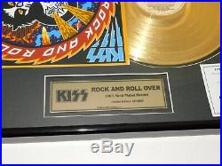 KISS Band Rock And Roll Over Album Official 24k Gold Record Award Plaque 2009