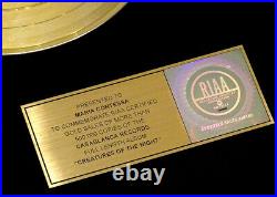KISS Creatures of the Night RIAA GOLD RECORD AWARD Paul Stanley GENE SIMMONS