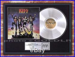KISS DESTROYER LP PLATINUM RECORD AWARD rare gold cd mint collectible gift