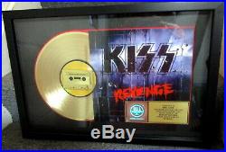 KISS GENUINE CUSTOM AWARD REVENGE RIAA GOLD RECORD AWARD To Eric Carr