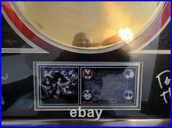 KISS Monster 24 KT Gold Record Award Plaque Signed By Gene Simmons Paul Stanley