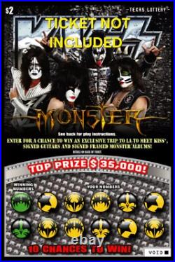 KISS Monster 24 KT Gold Record Award Plaque Signed By Gene Simmons Paul Stanley