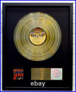 KISS Rare! ALIVE II Authentic RIAA GOLD RECORD AWARD Paul Stanley GENE SIMMONS