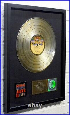 KISS Rare! ALIVE II Authentic RIAA GOLD RECORD AWARD Paul Stanley GENE SIMMONS