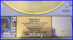 Keith Anderson RIAA GOLD RECORD AWARD Framed Three Chord Country Album 500,000