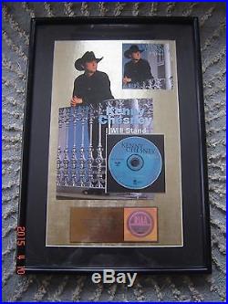 Kenny Chesney RIAA Gold Record Award I WILL STAND WSOC