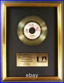 Kenny Rogers The Gambler 45 Gold Non RIAA Record Award United Artists To Kenny