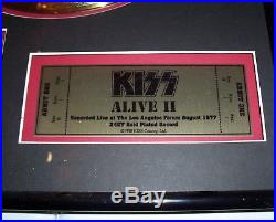 Kiss Alive II Gold Record Award Signature Network USA 1998