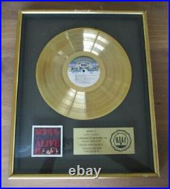 Kiss- Alive II Original 1978 Riaa Floater Gold Record Award! Real! Rare