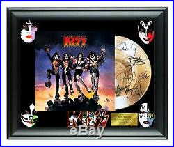 Kiss Autographed Destroyer Album LP Gold Record Award