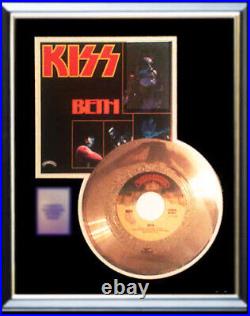 Kiss Beth 45 RPM Gold Metalized Record Rare Non Riaa Award