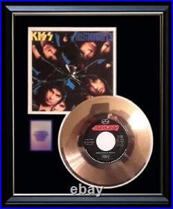 Kiss Crazy Nights 45 RPM Gold Metalized Record Rare Non Riaa Award
