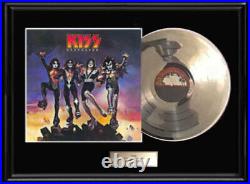 Kiss Destroyer Framed Lp White Gold Platinum Tone Record Rare Non Riaa Award