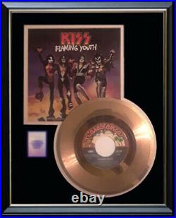 Kiss Flaming Youth 45 RPM Gold Metalized Record Rare Non Riaa Award