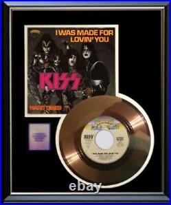 Kiss I Was Made For Lovin You 45 RPM Gold Metalized Record Rare Non Riaa Award