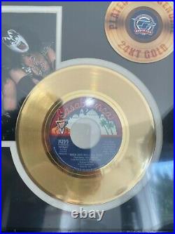 Kiss Official Rock And Roll All Night 24k Gold Record Award