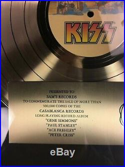 Kiss Solos Gold Record 500,000 Sales In-House Casablanca RIAA Award
