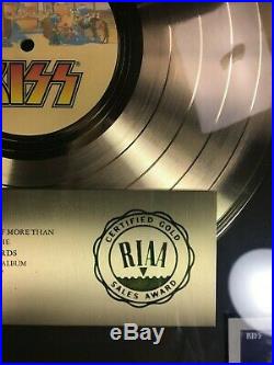 Kiss Solos Gold Record 500,000 Sales In-House Casablanca RIAA Award
