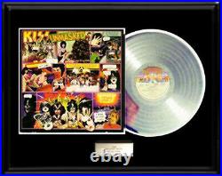Kiss Unmasked Album Framed Lp White Gold Silver Metalized Record Non Riaa Award