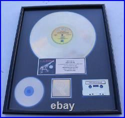 LA Guns Cocked & Loaded Gold RIAA Certified Record Award Plaque Gibson Guitars