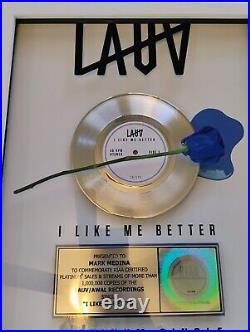 LAUV I Like Me Better RIAA Album Award Platinum 1 Mi Gold Music Record Rare Note