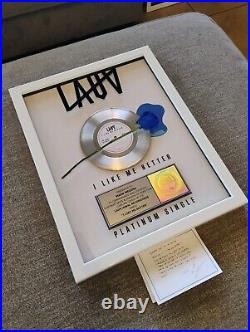 LAUV I Like Me Better RIAA Album Award Platinum 1 Mi Gold Music Record Rare Note