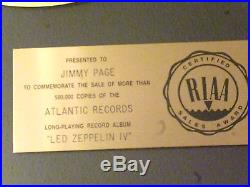 Led Zeppelin! V Certified Riaa Gold Lp Record Album Award Gold Disc Jimmy Page