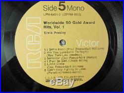 LOT of 2 THE KING ELVIS / 50 Gold Award Hits Vol 1 AND 2 / 8 Mono LPs in NM