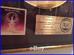 LYNYRD SKYNYRD Rossington Collins RIAA Gold Record Award