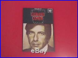 Leonard Cohen UK Gold Record Award Songs of Leonard Cohen Rare