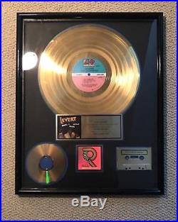 Levert Rope A Dope Style Gold Record Sales Award RIAA certified