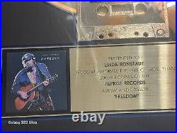 Linda Ronstadt Neil Young LP Gold RIAA Record Award Presented To Linda Ronstadt