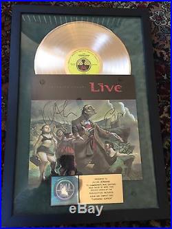Live Throwing Copper Signed Original RIAA Gold Record Award Rare Autographed
