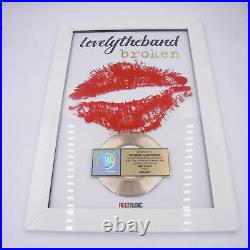 Lovely The Band, Broken RIAA 45 Gold Record Award 27.5x19.5 Framed