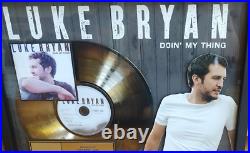 Luke Bryan Framed RIAA Award For'Doin My Thing Gold Record Country Music