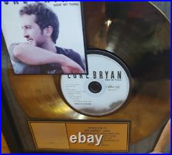 Luke Bryan Framed RIAA Award For'Doin My Thing Gold Record Country Music