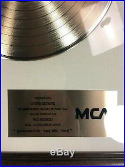 Lynyrd Skynyrd Gold Record 500,000 Sales In-House Award MCA Free Bird Vinyl