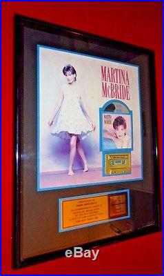 MARTINA MCBRIDE RCA GOLD RECORD AWARD THE WAY THAT I AM RIAA Certified Gold