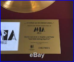 MIA Gold Award goldene Schallplatte Zirkus Echter Musikpreis! 2007