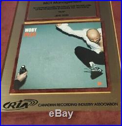 MOBY Play CRIA Gold Sales Record Award Electronic Dance Music EDM Rare non RIAA