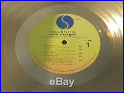 Madonna Gold Disc Like a Virgin RIAA Certified Award to Warner Bros Records 1984