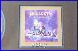 Megadeth Rust In Peace Certified RIAA Gold Record Award