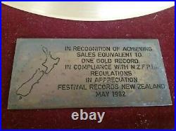 Mental As Anything Gold Record Award Signed Greedy Smith R. I. P. Vintage Original
