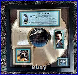 Merle Haggard GOLD RECORD AWARD Big City w-Framed photo & orig. Record labels &