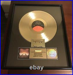 Metallica Master Of Puppets RIAA Gold Record Award